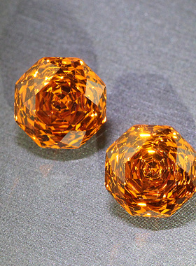 卡罗拉玫瑰花切芬达石裸石高级感橙色宝石高精切礼品戒指吊坠珠宝