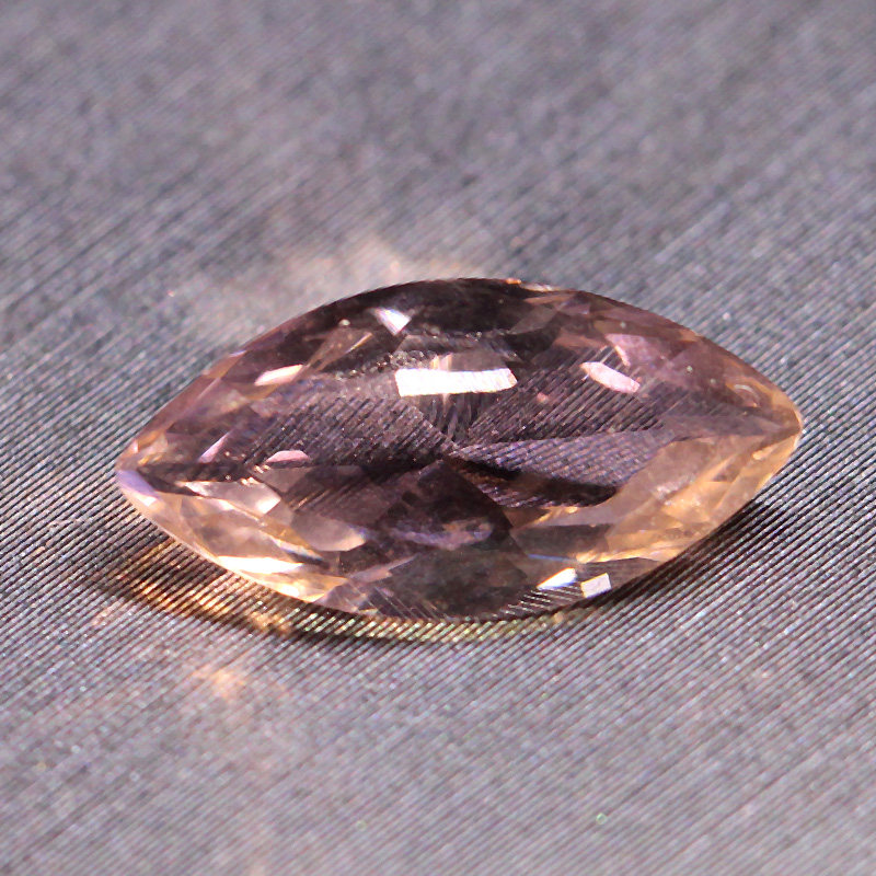 马眼树叶形状摩根石裸石橙粉色宝石彩宝金粉色异形小众轻奢戒面女