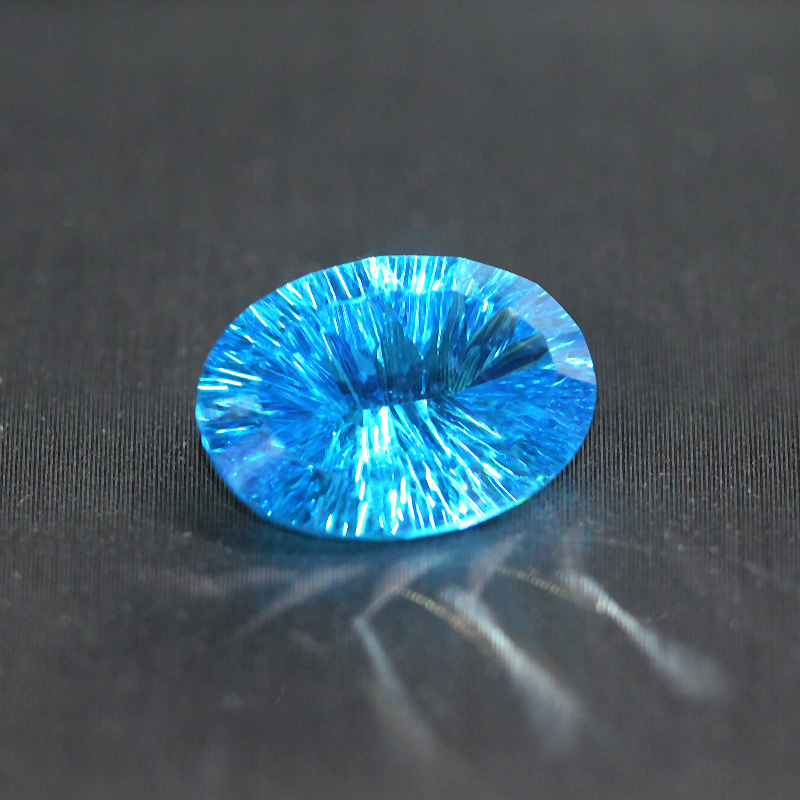 千禧切割海蓝宝石彩宝菊花切裸石