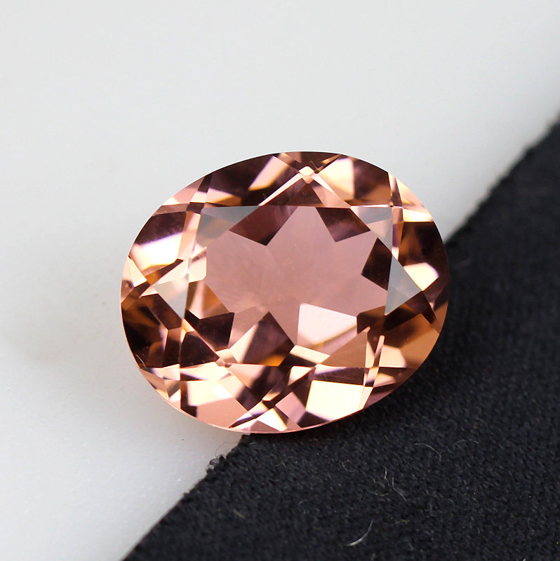 椭圆形摩根石裸石女克拉金粉彩色宝石戒指戒面吊坠珠宝未镶嵌甜美