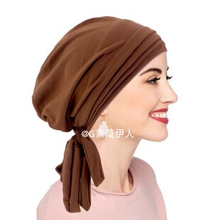turban 马来西亚弹力头巾帽中东包头帽中东绑带套头帽打底帽scarf