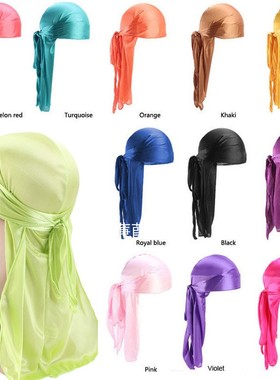 仿真丝绸缎披风包头帽民族头巾帽嘻哈街舞海盗帽 silky durag hat