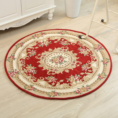 特价欧式红色圆形地毯地垫 家用防滑电脑椅圆形地毯支持一件代发