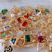 包邮 微镶铜底镀金吊坠时尚 潮流轻奢锁骨链布灵布灵1个起批50个