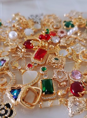 微镶铜底镀金吊坠时尚潮流锁骨链