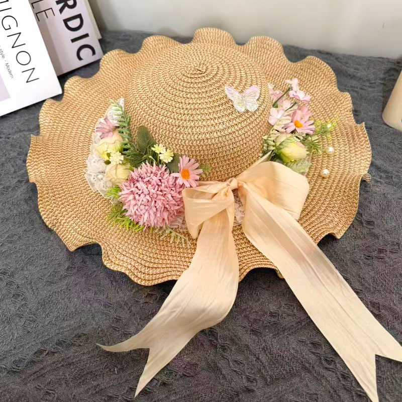 三八妇女节手工草帽diy材料包花艺仿真花团建活动暖场手工38女神