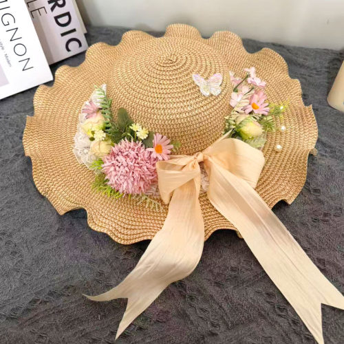 三八妇女节手工草帽diy材料包花艺仿真花团建活动暖场手工38女神