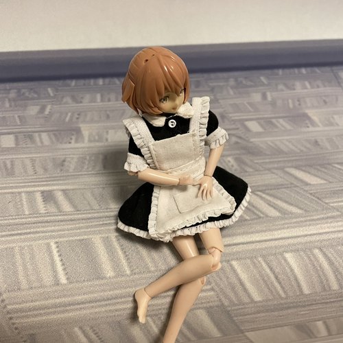 1:12分动漫模玩寿屋机娘figma包胶手办女仆佣人围裙两件套装娃衣
