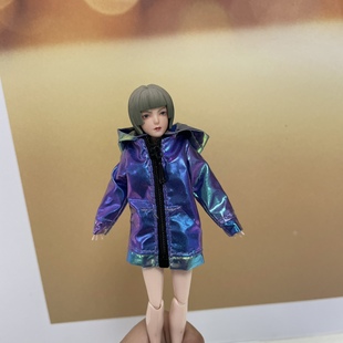 12机娘通用炫彩蓝紫色布制外套娃衣非原厂 蜗之壳6寸兵人1