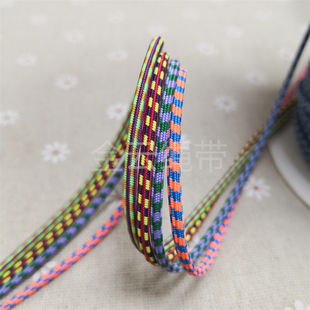 2.5MM粗撞色空心特殊弹力绳花色橡筋绳间色圆丈根羽绒服松紧抽绳