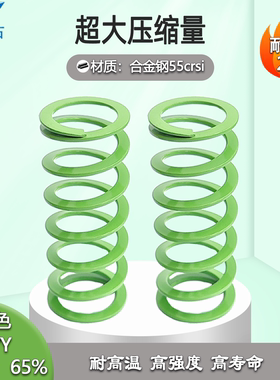 进口合金钢淡绿色JSWY超大压缩量耐高温高强度模具配件扁矩形弹簧