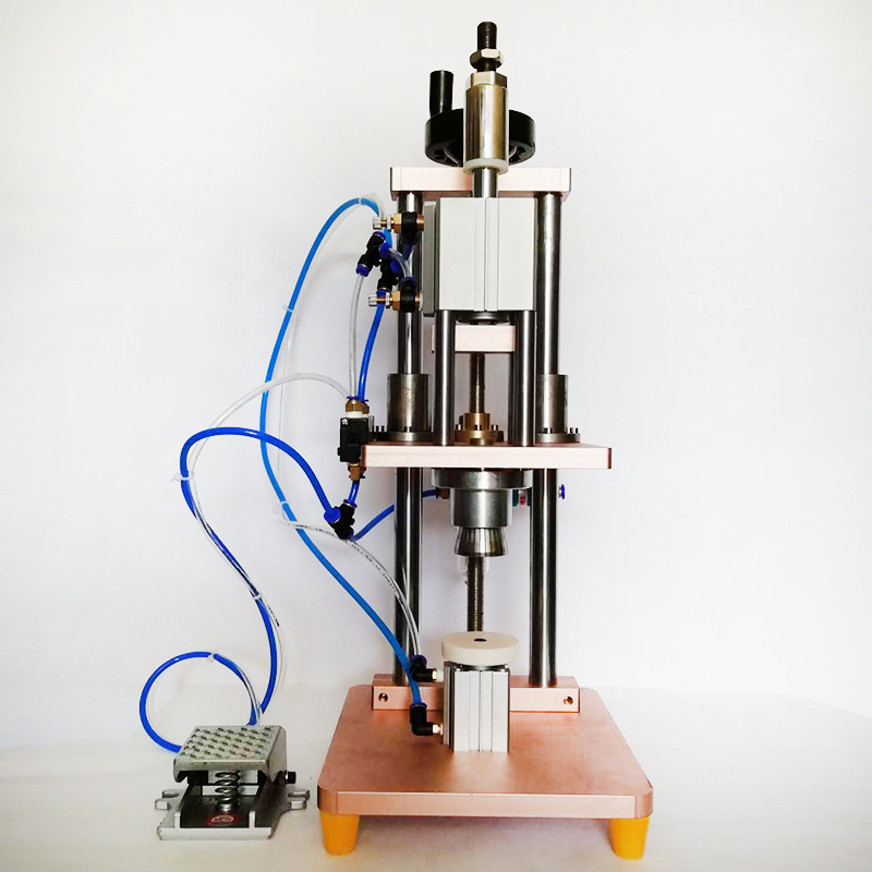 化妆品铝盖封口机气动香水瓶包装