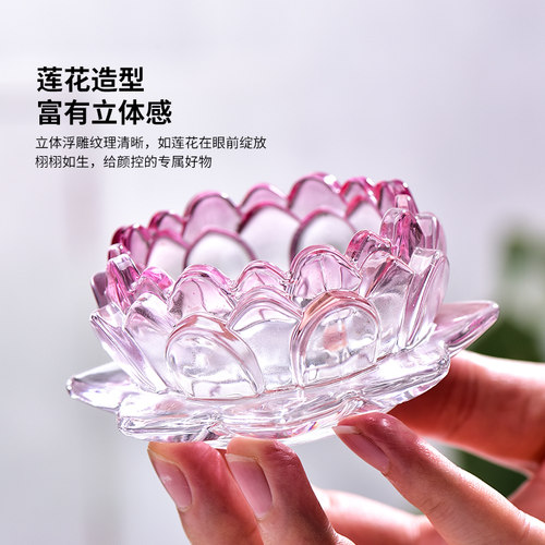 法兰晶创意玻璃莲花烛台