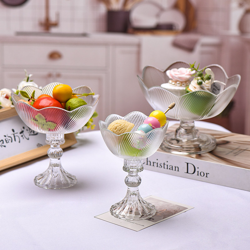 法兰晶水晶玻璃水果盘家用客厅茶几轻奢高级感高脚干果零食糖果盘,餐饮具,果盆/果盘/果篮,淘宝优惠券,粉丝福利购,淘宝优惠卷