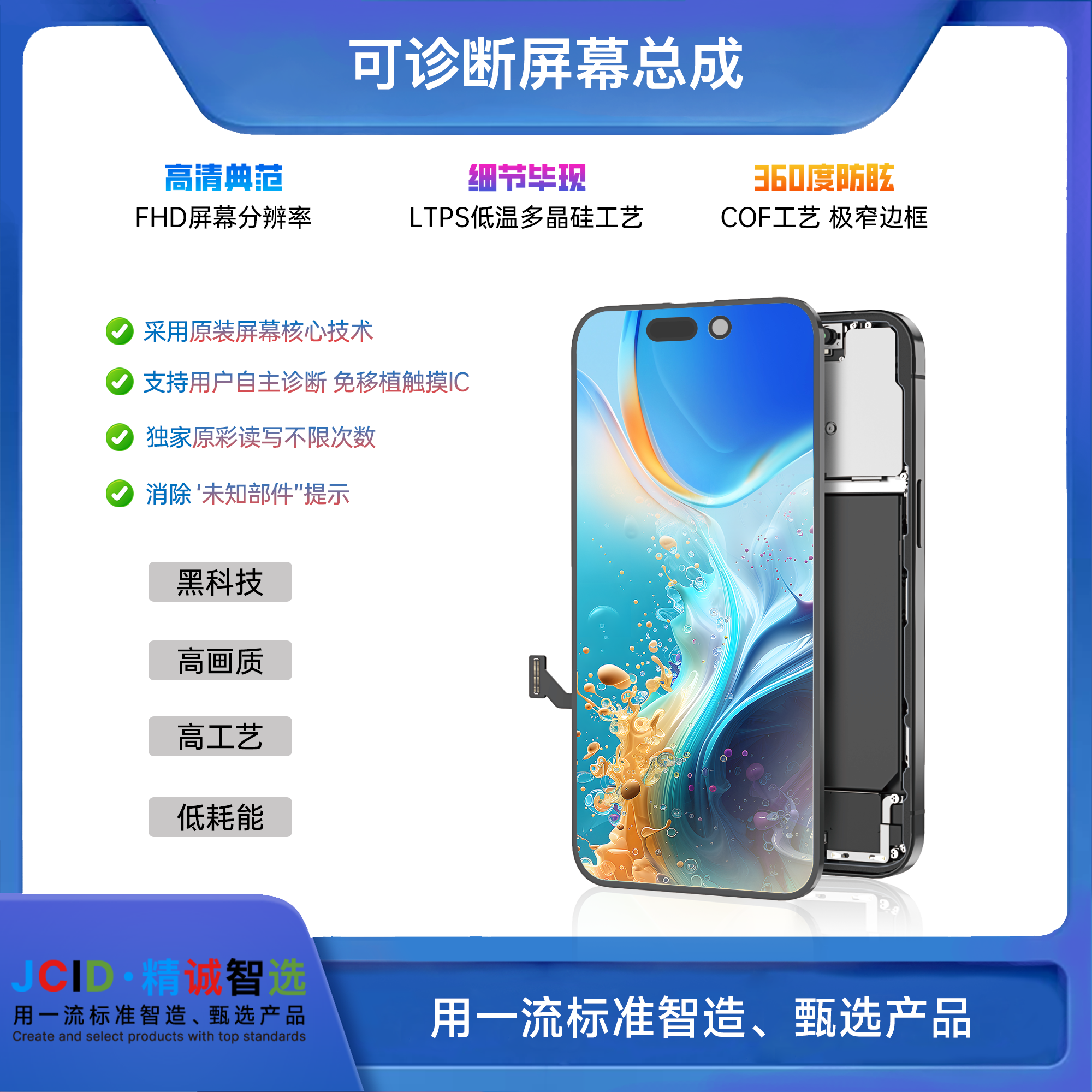 精诚不弹窗液晶屏幕总成13pro-14 15PM解决未知部件 自主诊断屏幕