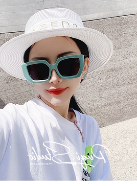 网红同款新款纯白色草编礼帽百搭优雅女士出游遮阳帽防晒大檐潮夏