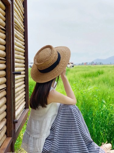 大头围帽子女夏季出游韩版百搭镂空大檐遮阳帽草编太阳帽防晒草帽-封面