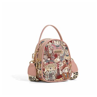 高级感多层斜挎小包包女手机包儿童斜挎包可爱时尚帆布单肩小背包