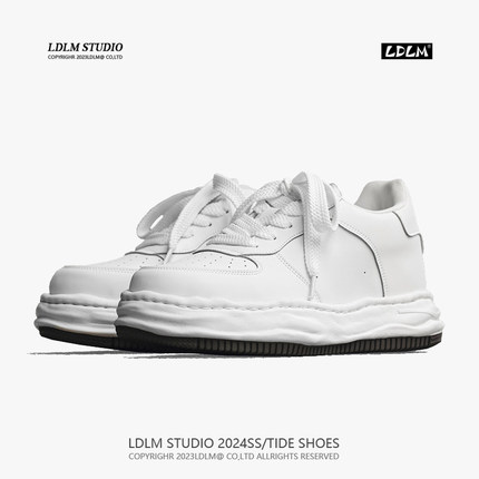 两点浪漫2025春夏新款7cm隐形增高溶解鞋男女休闲鞋小白鞋潮板鞋