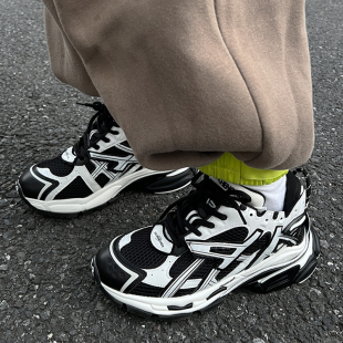 男女国潮黑白熊猫鞋 两点浪漫2024新款 小众厚底运动休闲巴黎老爹鞋