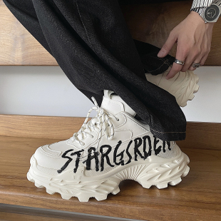 男轻质潮鞋 6CM厚底增高运动休闲巴黎老爹鞋 新款 两点浪漫2025秋季