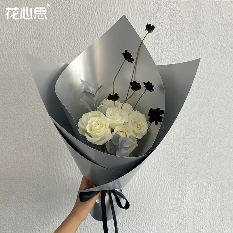 花心思双面哑银造型纸纯色加厚