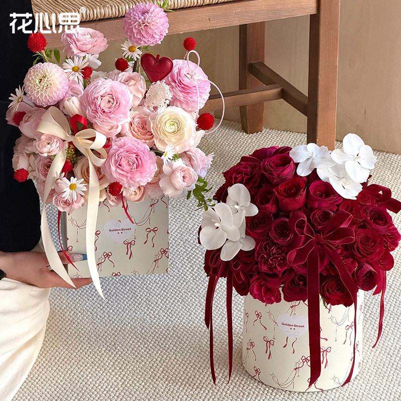 花心思法式蝴蝶结抱抱桶