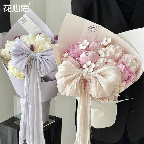 花心思法式珠光纱蝴蝶结高级感