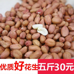 山东莱芜特产大花生新货生花生米红皮花生仁红衣果米去皮5斤包邮