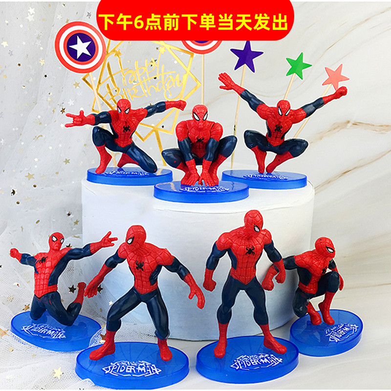 蜘蛛侠蛋糕装饰摆件烘焙插件