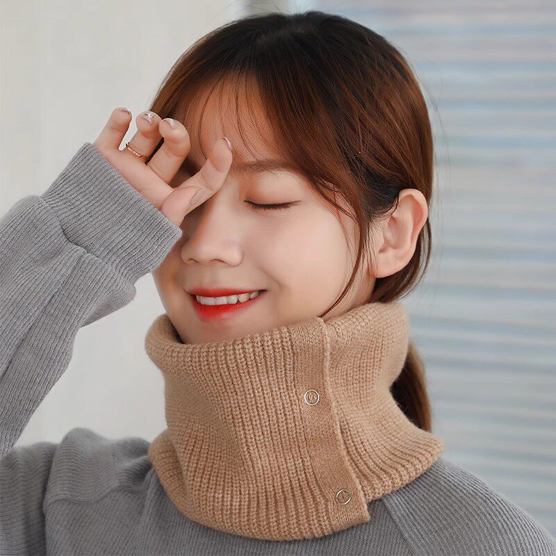 加厚冬季保暖按扣围脖女护颈围巾户外骑行防寒脖套秋冬防风保暖男