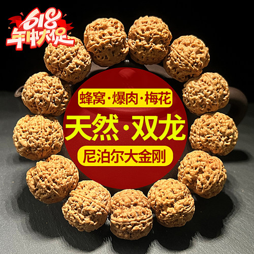 尼泊尔五瓣蜂窝双龙大金刚菩提子