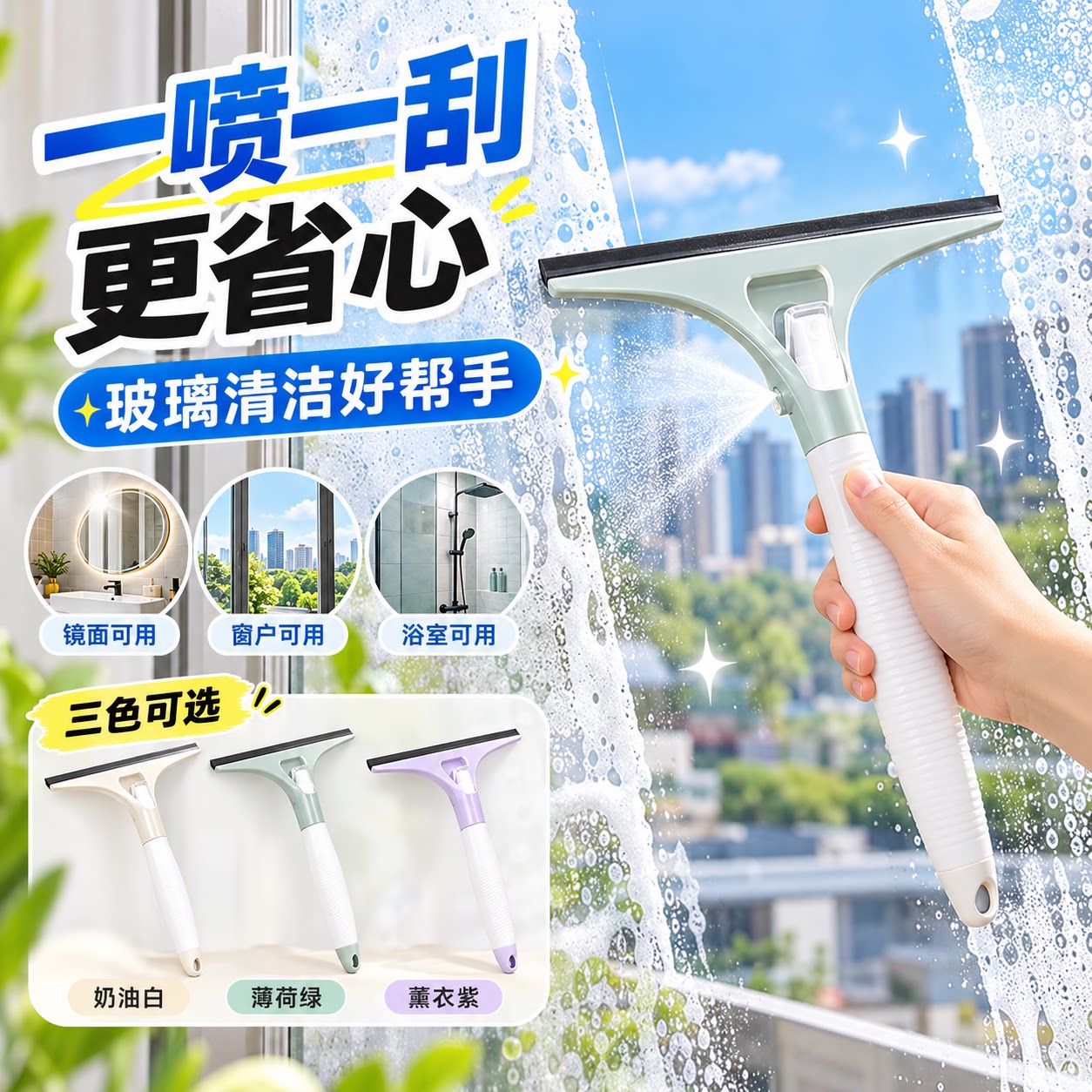 二合一玻璃擦窗器单双层