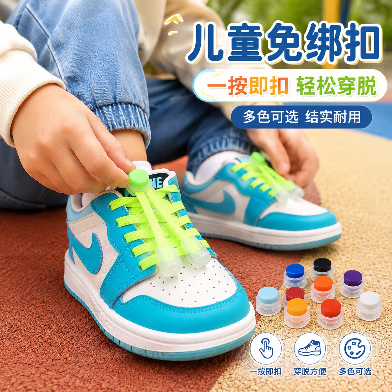 免绑弹簧鞋带扣老人儿童适用