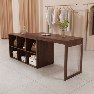 服装店收银台小型店铺前台中岛流水台展示柜可伸缩吧台网红成列桌