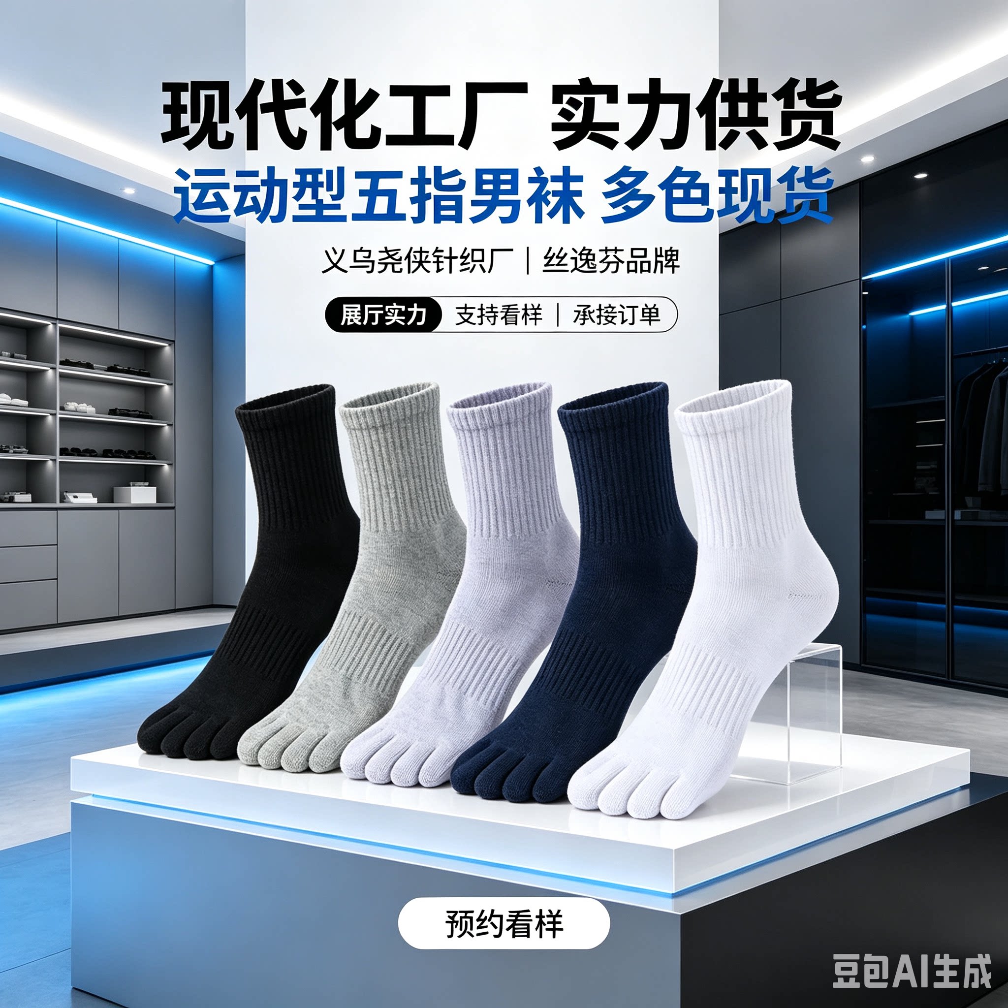 五指袜男纯棉袜中筒四季运动袜学生春夏款棉分趾袜五趾袜子男生