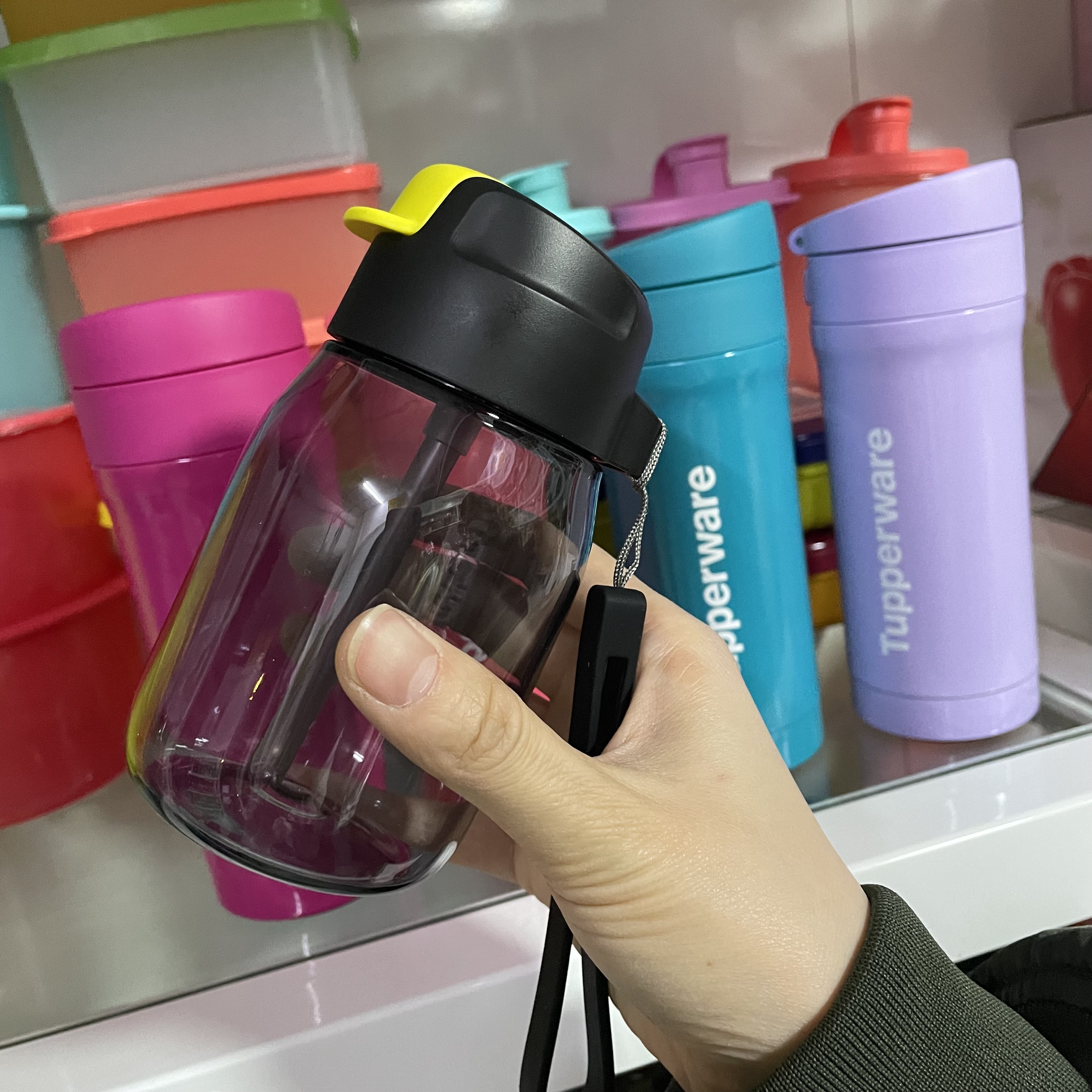 特百惠嘟嘟cc企鹅杯350ml密封耐摔防漏儿童小学生塑料吸管水杯