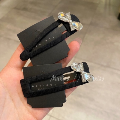 水钻蝴蝶结刘海夹子后脑勺发卡