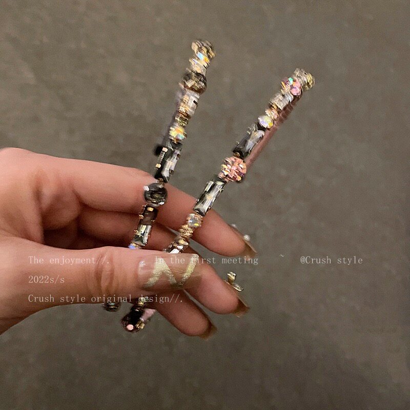 2024新款彩色水钻发箍女细款巴洛克气质头箍春夏洗脸压发发捆头饰