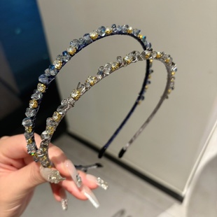 夏日气质超仙少女感水晶发箍女洗脸外出头箍2024新款 百搭水钻发饰