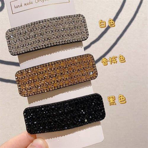 佟柚刘海夹水钻日韩大号bb夹超闪
