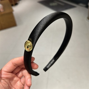 法式复古黑色发箍女2024新款简约压发头箍高级感甜美适合短发发饰