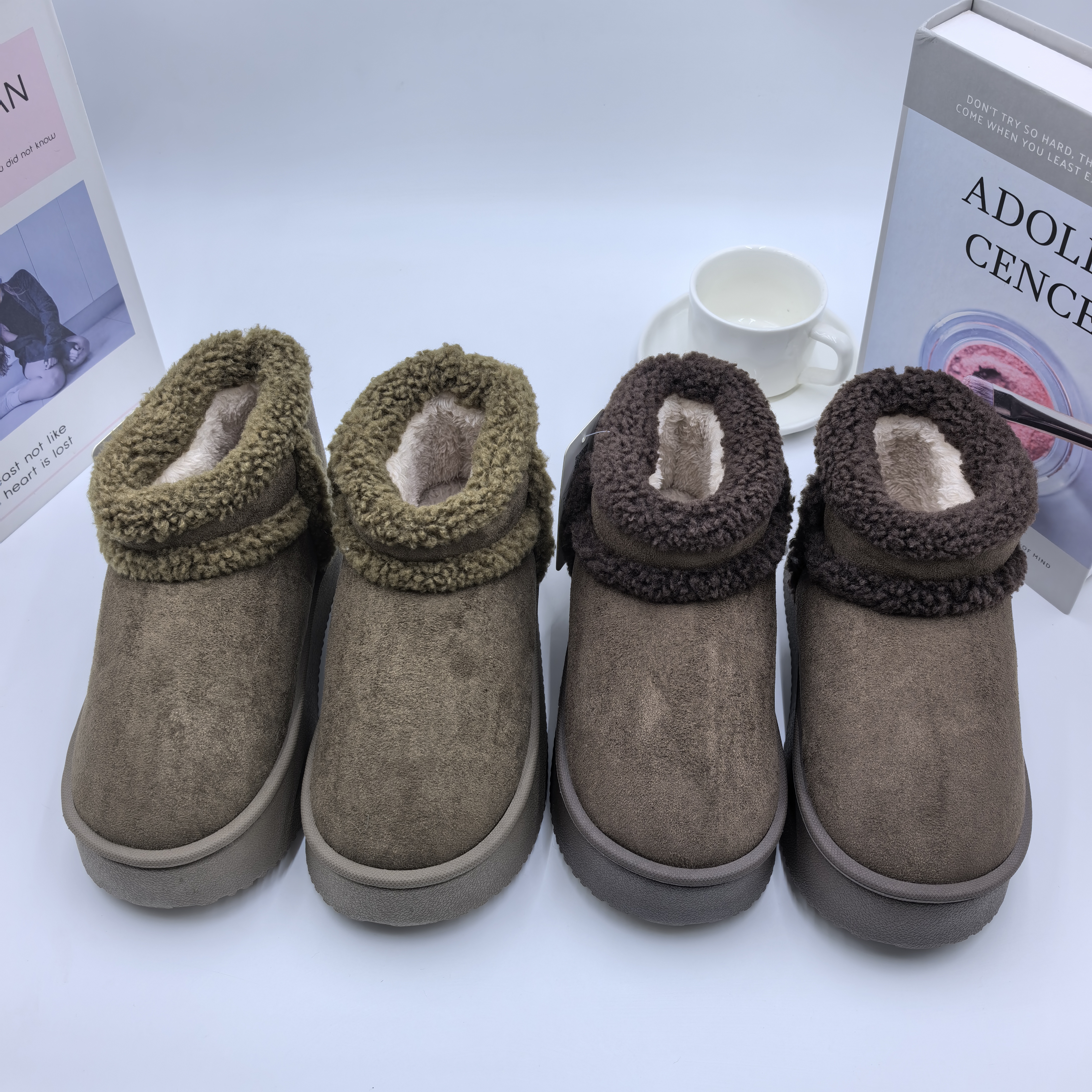 2025冬季新款包跟棉拖鞋所知品牌厚底毛绒保暖防滑雪地棉鞋居家鞋
