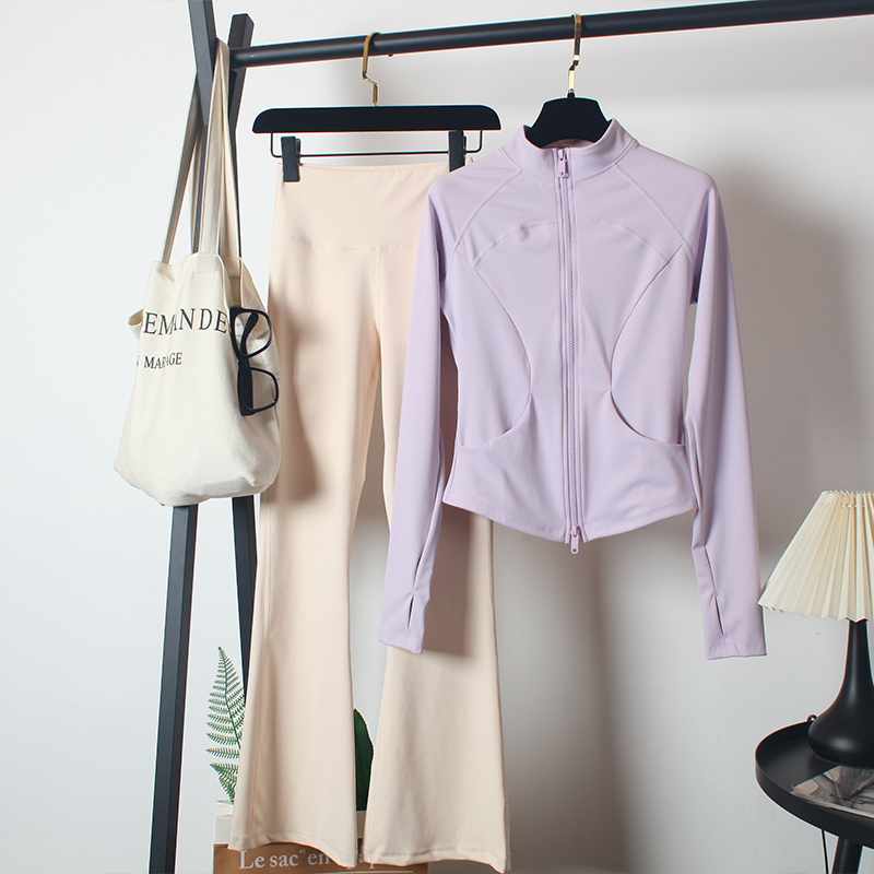 口袋健身服套装女冬显瘦瑜伽训练