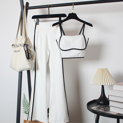 运动内衣套装女夏吊带一体式文胸