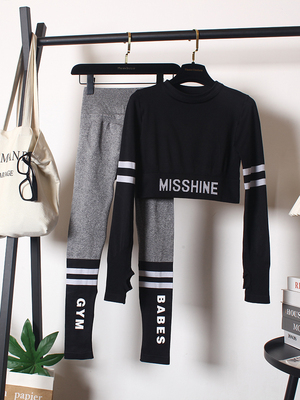 健身服套装女紧身高弹瑜伽服训练