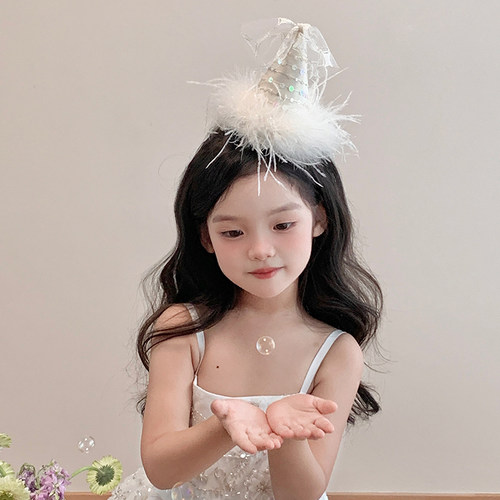 公主生日帽发夹儿童公主裙配饰