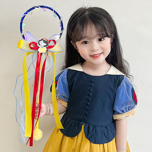 儿童会发光白雪公主魔法棒可爱小女孩拍照装扮道具蓝色雪花仙女棒