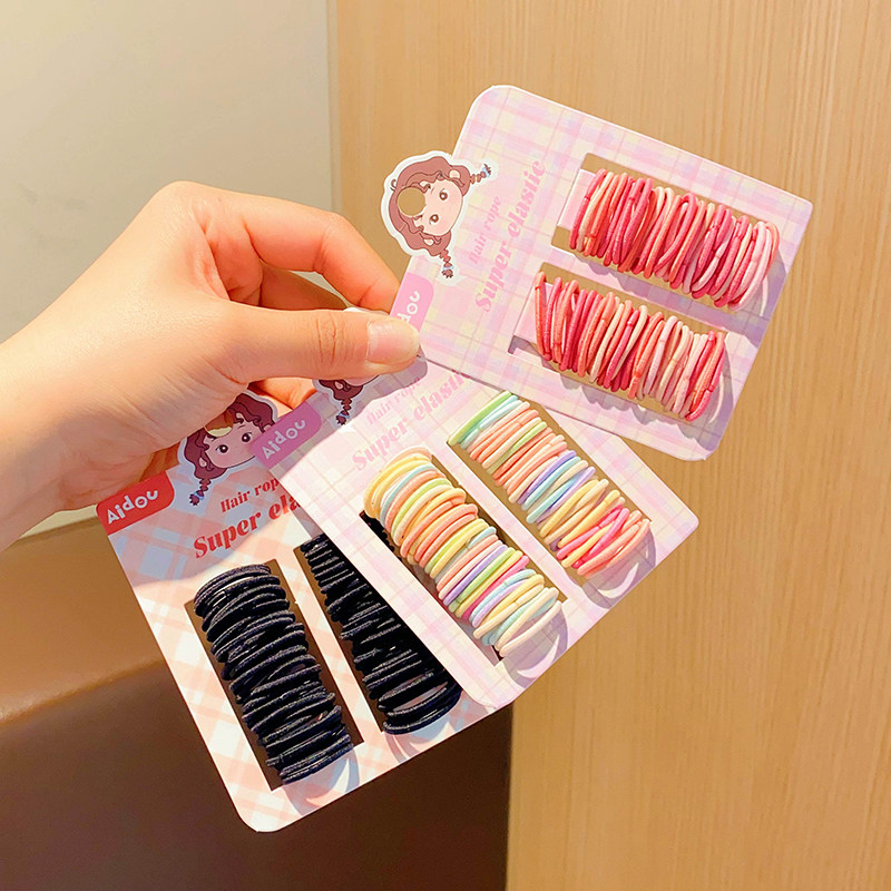 60个装 糖果色发圈女宝宝扎发皮筋小号扎小揪揪发绳宝宝头绳发饰