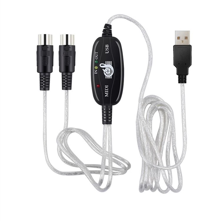 音乐编辑线钢琴线USB2.0转MIDI兼容雅马哈 罗兰等MIDI设备